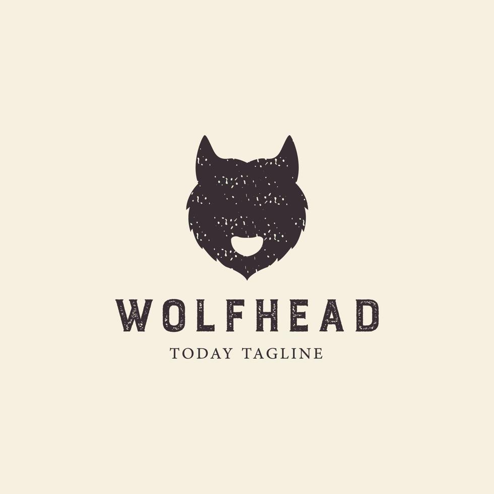 wolf hoofd wolf logo ontwerp vector pictogram illustratie grafisch creatief idee