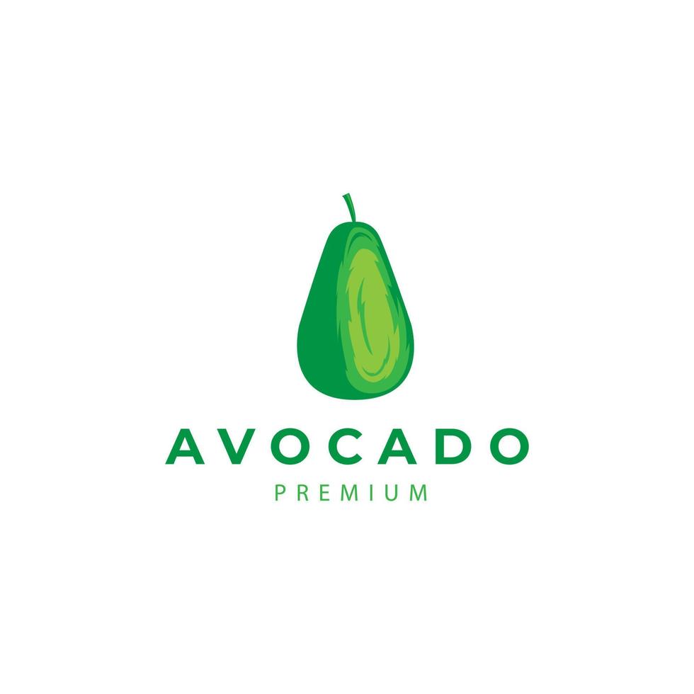 vers avocado fruit logo ontwerp vector pictogram illustratie grafisch creatief idee