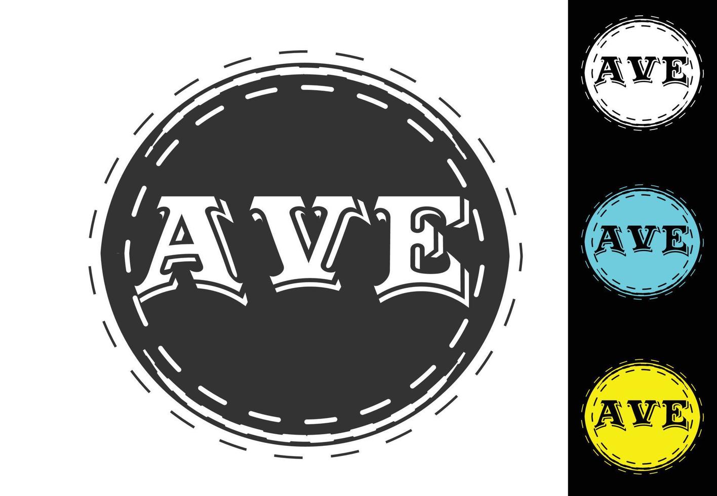 ave letter nieuw logo en pictogram ontwerpsjabloon vector