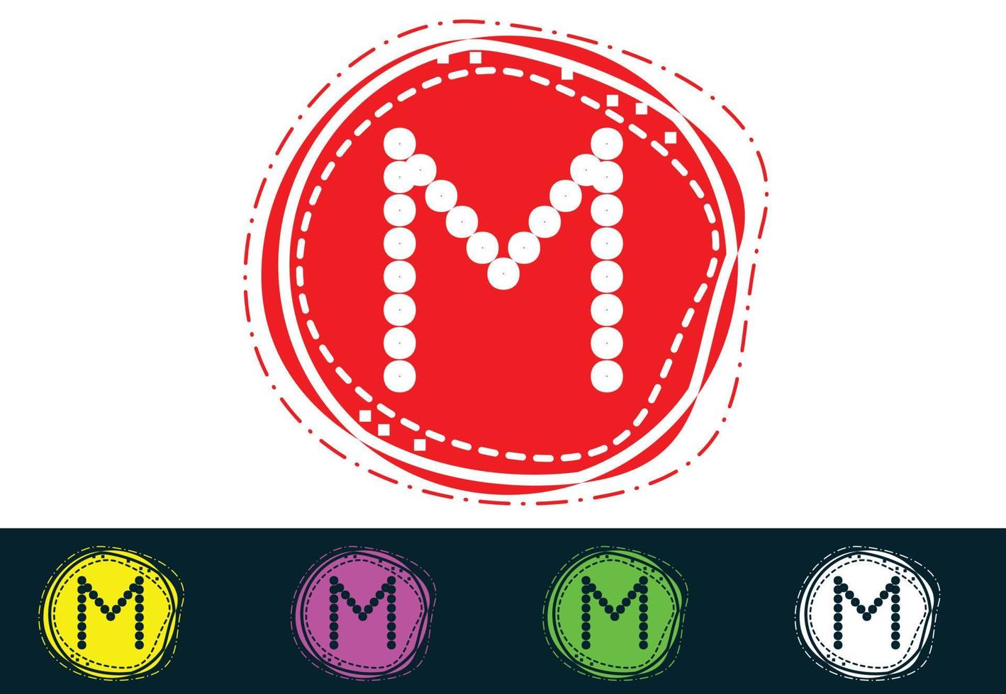 m brief nieuw logo en pictogramontwerp vector