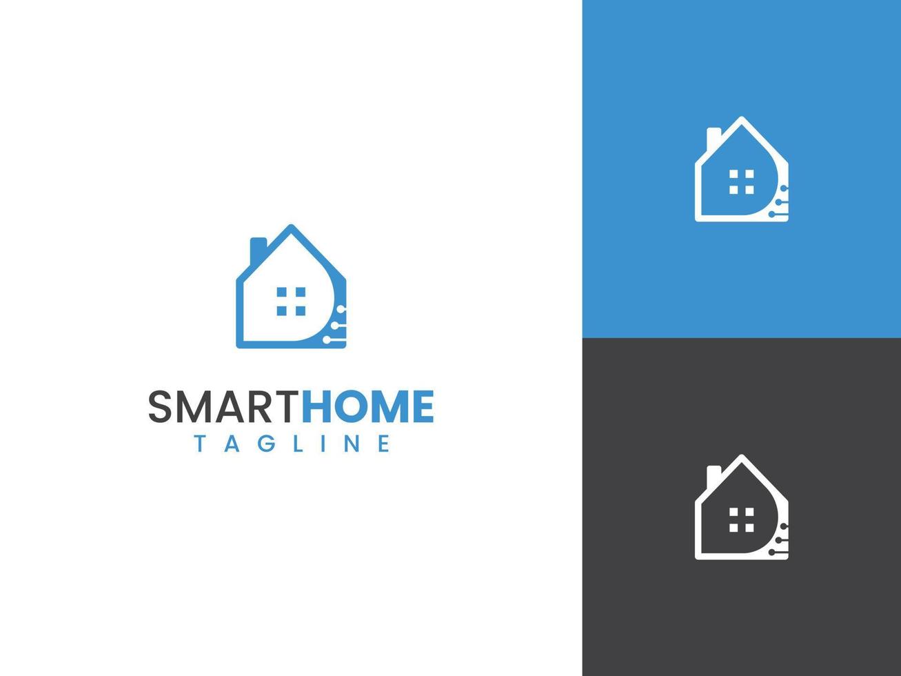 slimme huistechnologie logo-sjabloon voor bedrijven en bedrijven vector