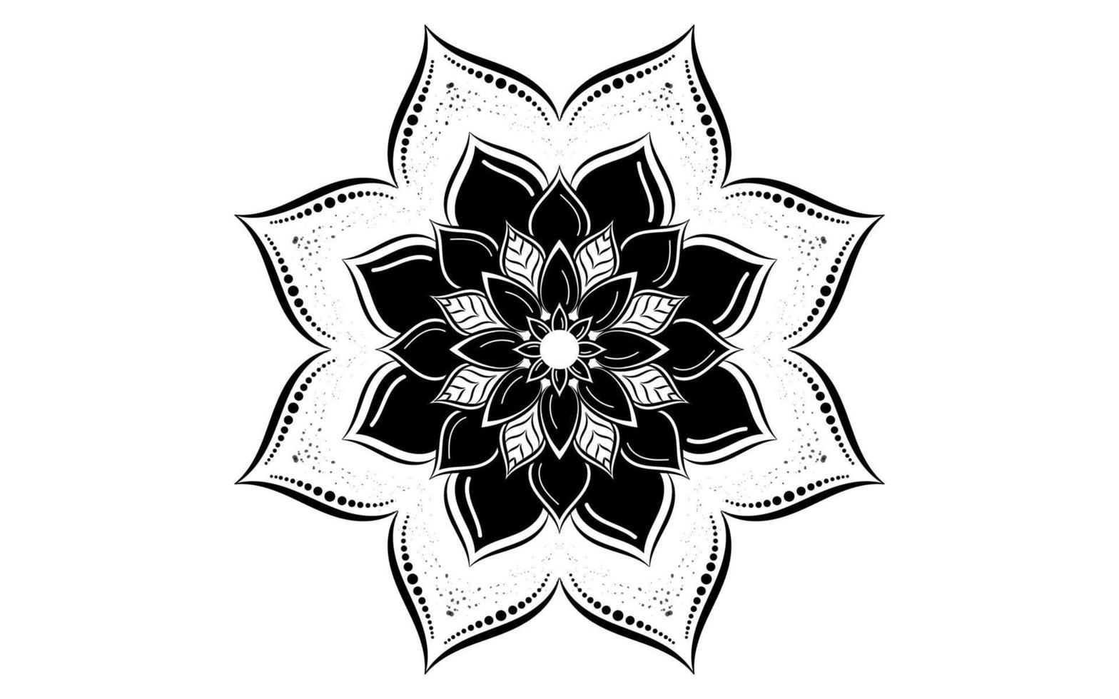 mandala bloemmotief, vintage decoratieve elementen vector