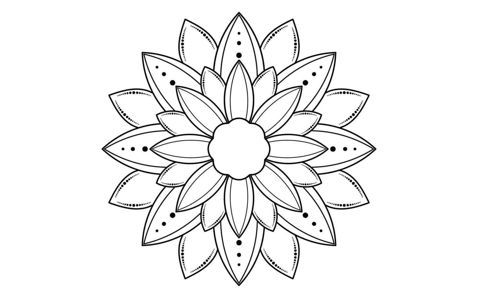 mandala bloemmotief, vintage decoratieve elementen vector