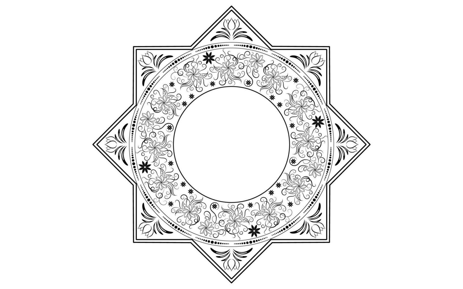 mandala bloemmotief, vintage decoratieve elementen vector