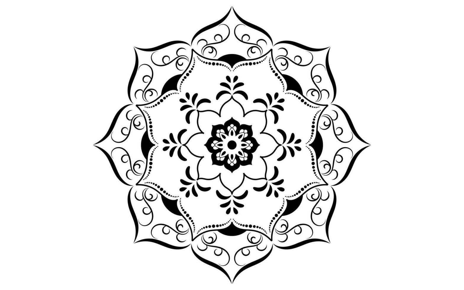 mandala bloemmotief, vintage decoratieve elementen vector