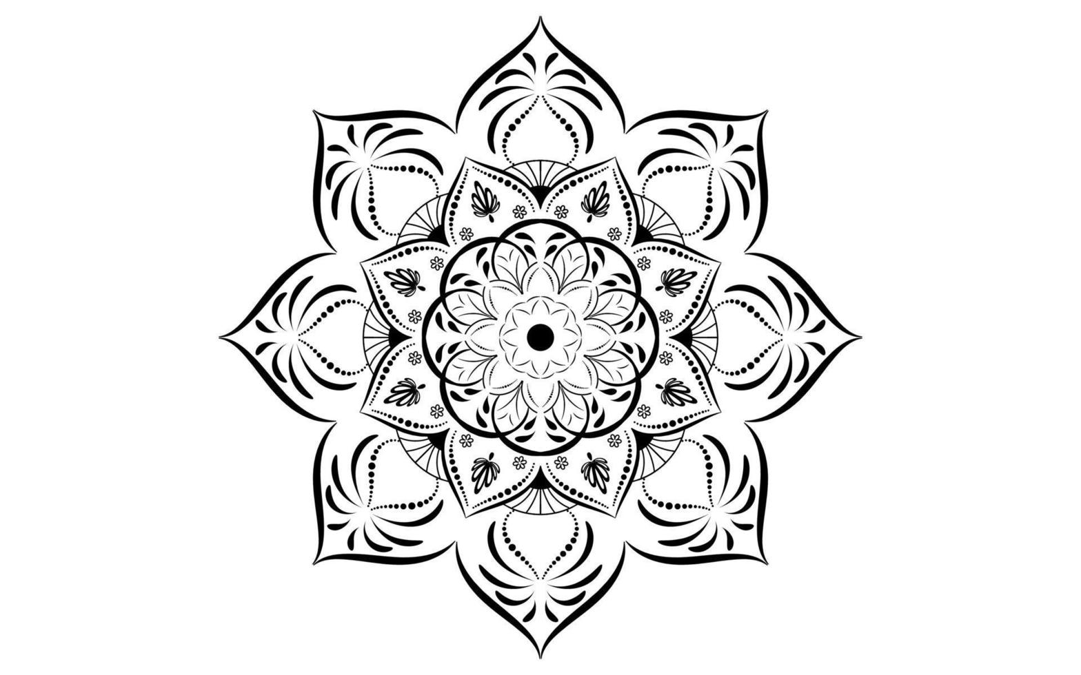 mandala bloemmotief, vintage decoratieve elementen vector