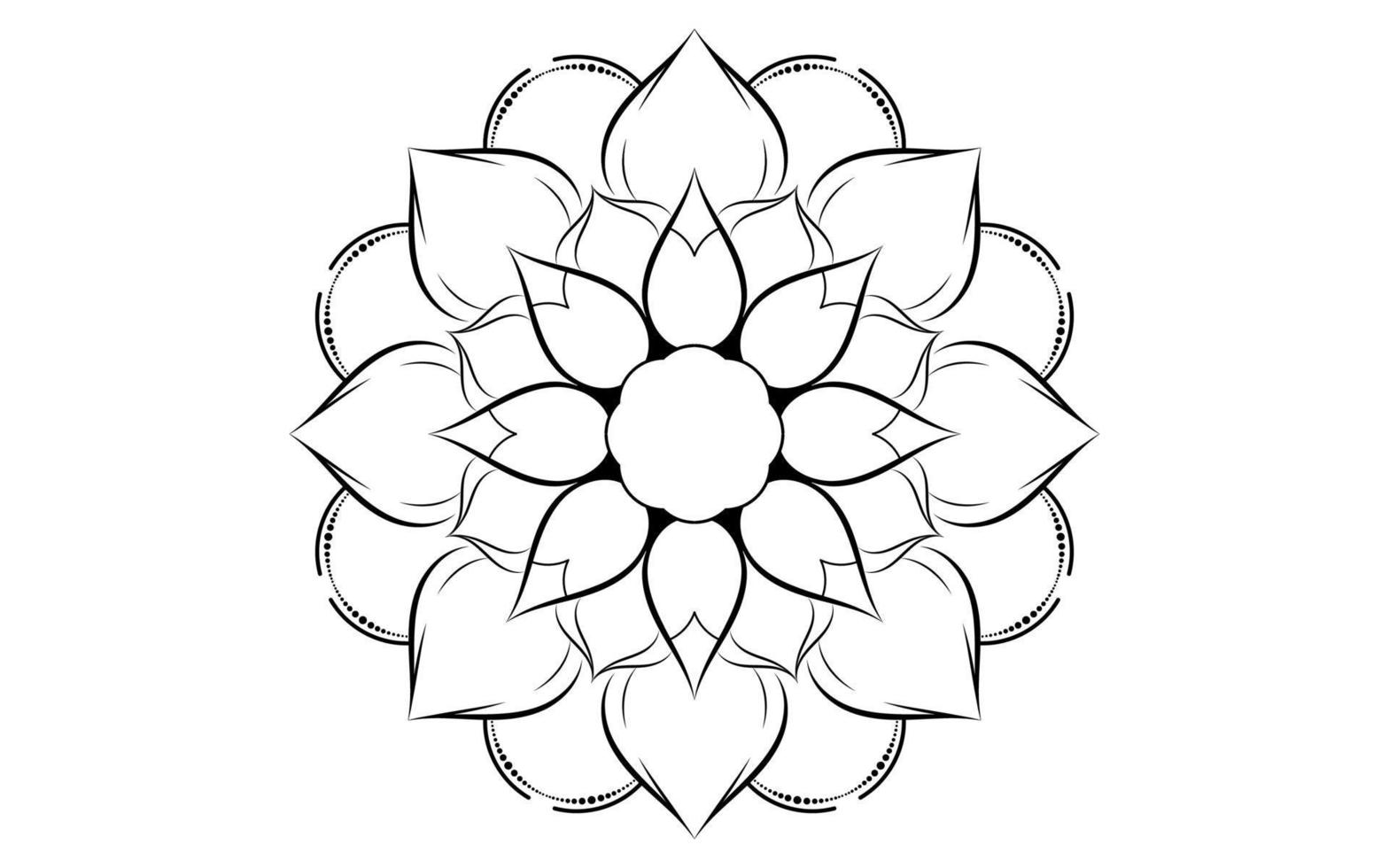 mandala bloemmotief, vintage decoratieve elementen vector