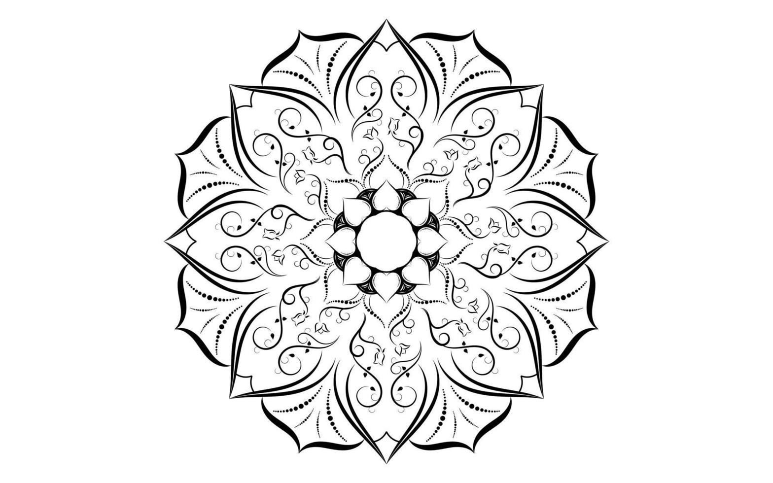 mandala bloemmotief, vintage decoratieve elementen vector