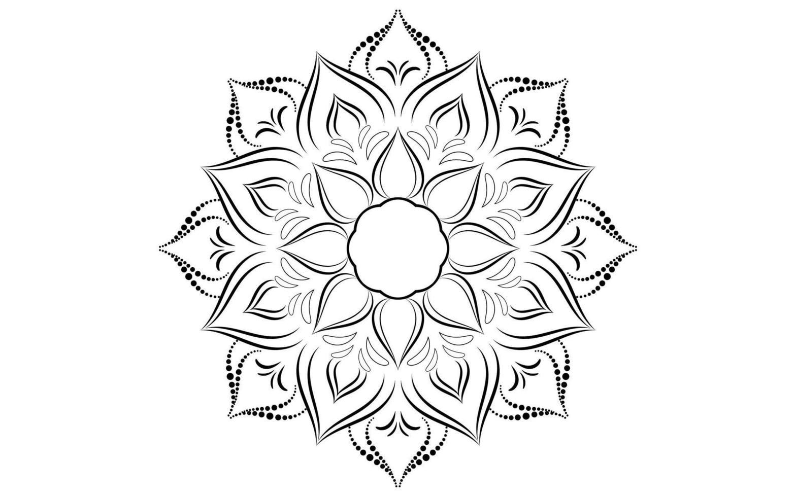 mandala bloemmotief, vintage decoratieve elementen vector