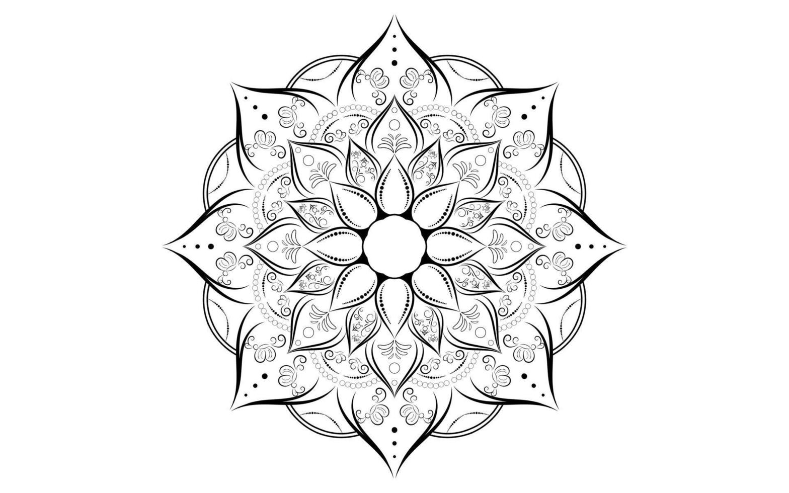 mandala bloemmotief, vintage decoratieve elementen vector