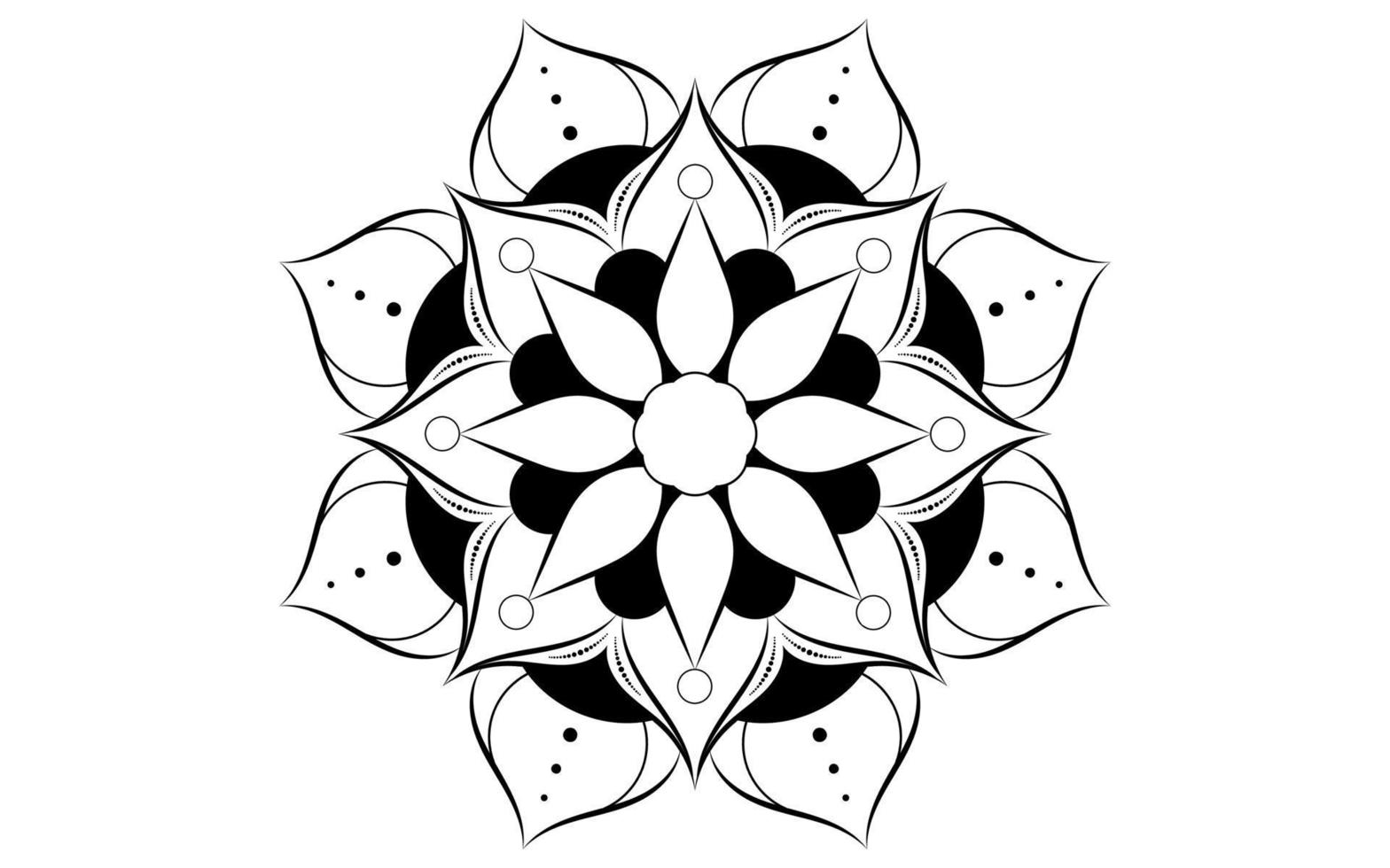 mandala bloemmotief, vintage decoratieve elementen vector