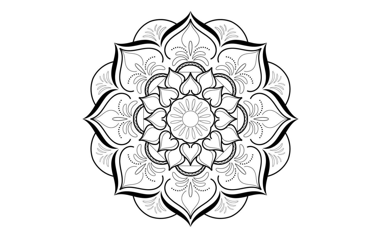 mandala bloemmotief, vintage decoratieve elementen vector