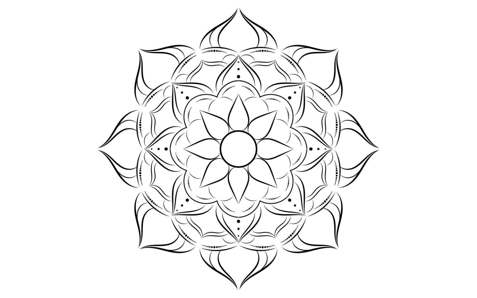 mandala bloemmotief, vintage decoratieve elementen vector