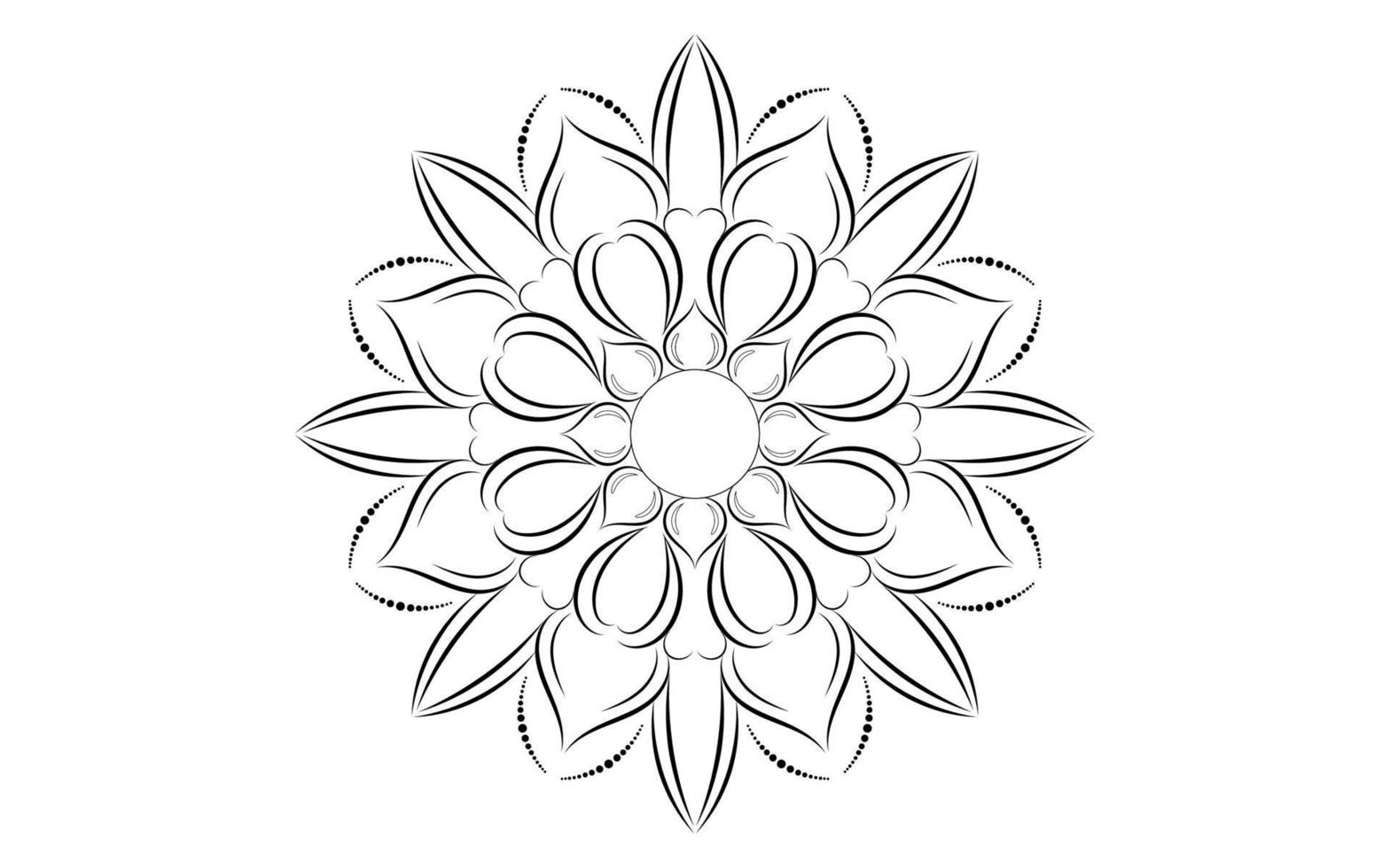 mandala bloemmotief, vintage decoratieve elementen vector