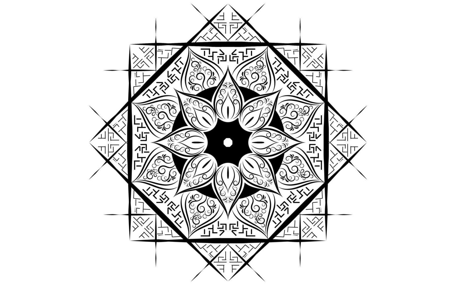 mandala bloemmotief, vintage decoratieve elementen vector