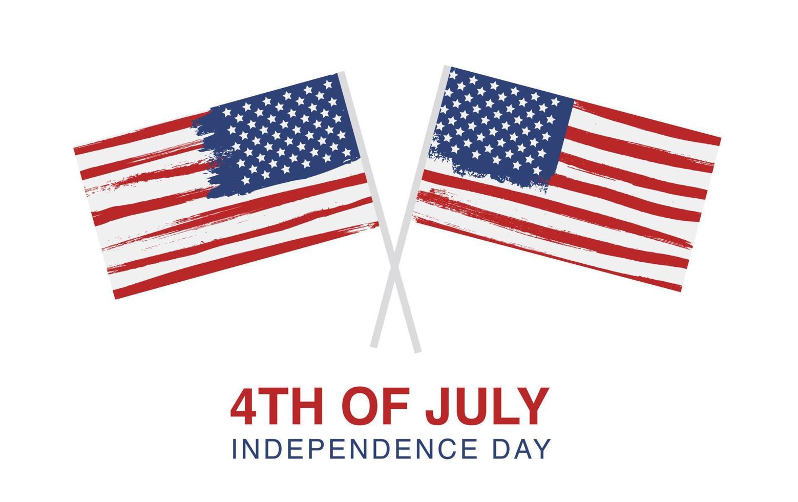 onafhankelijkheidsdag van de verenigde staten, 4 juli. usa grunge vlag. vector