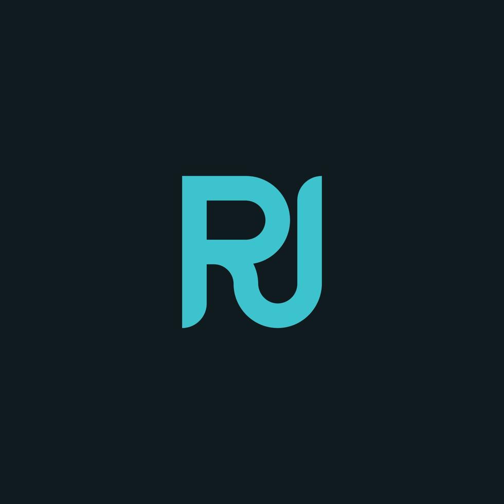 eerste letter rj monogram logo ontwerp. vector