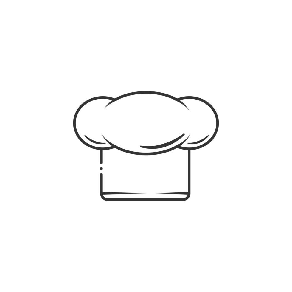 vector chef-kok hoed pictogram in kaderstijl