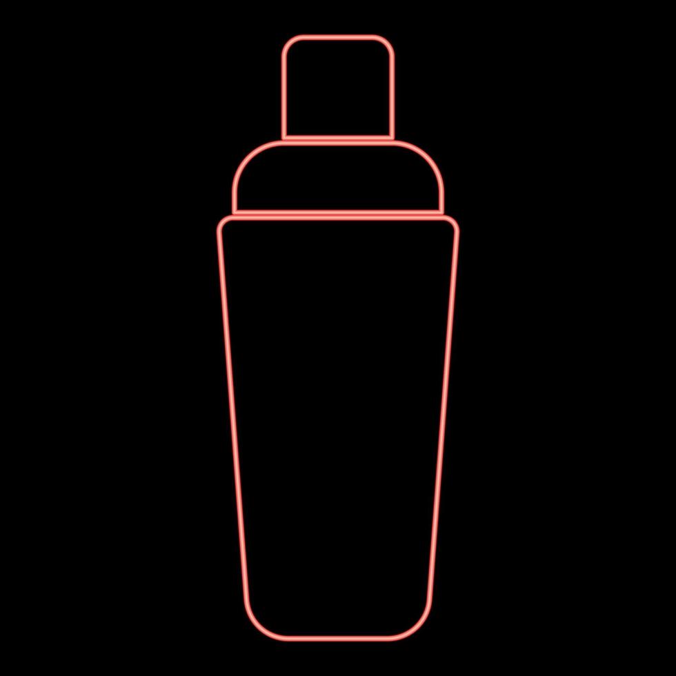 neon shaker pictogram zwarte kleur in cirkel rode kleur vector illustratie vlakke stijl afbeelding