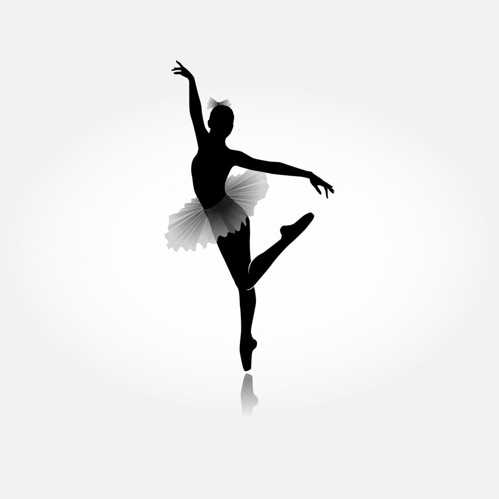 vector van de balletdanser. dans meisje ballet silhouetten.