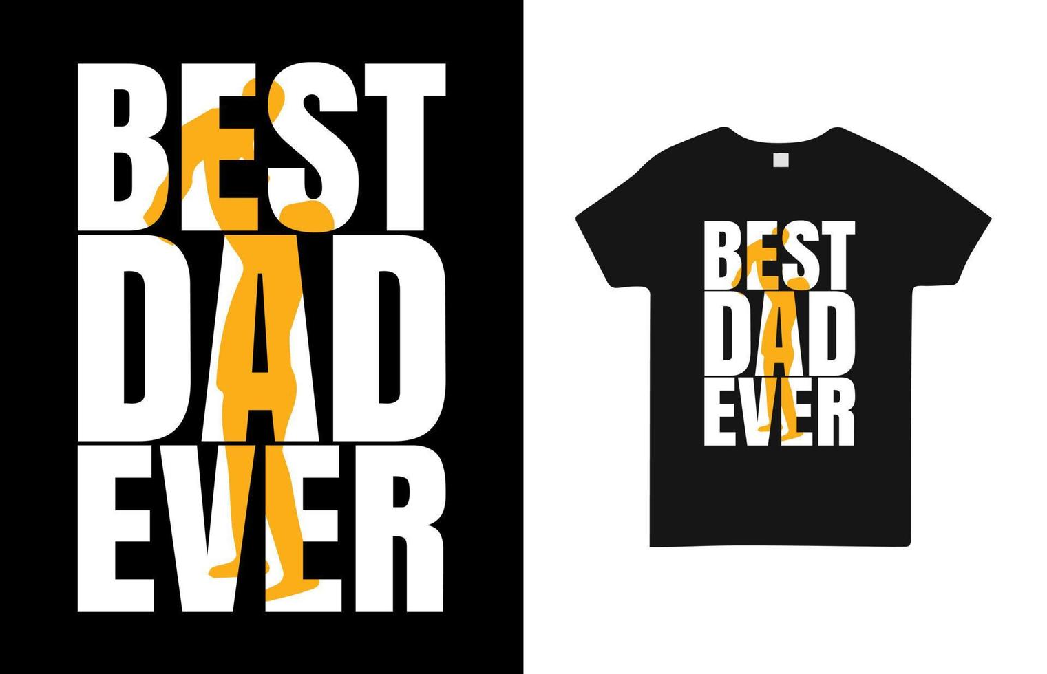 beste vader ooit typografie t-shirtontwerp gratis vectorbestand vector