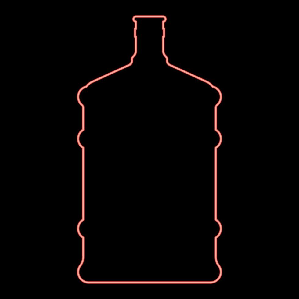 neon dispenser grote flessen pictogram zwarte kleur in cirkel rode kleur vector illustratie vlakke stijl afbeelding