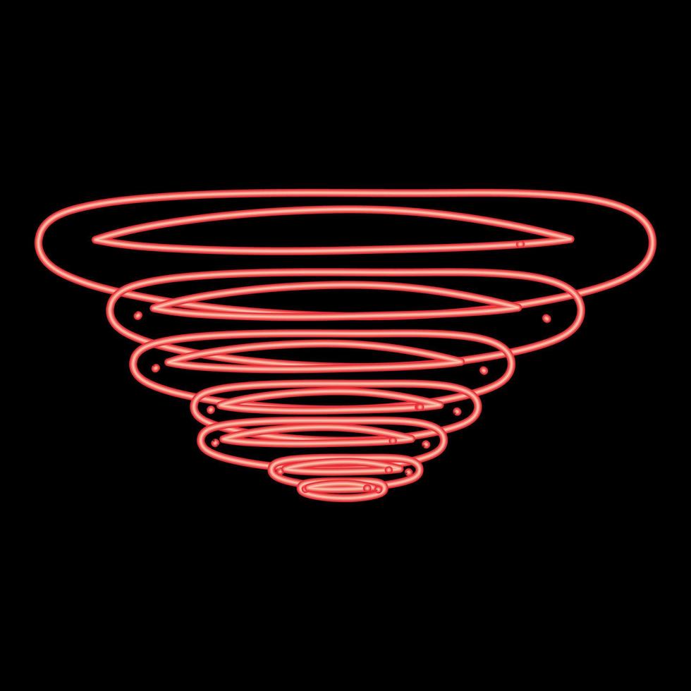 neon wervelwind rode kleur vector illustratie afbeelding vlakke stijl