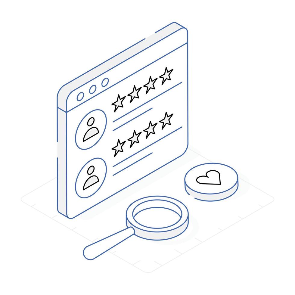 premium isometrisch icoon van website-analyse vector