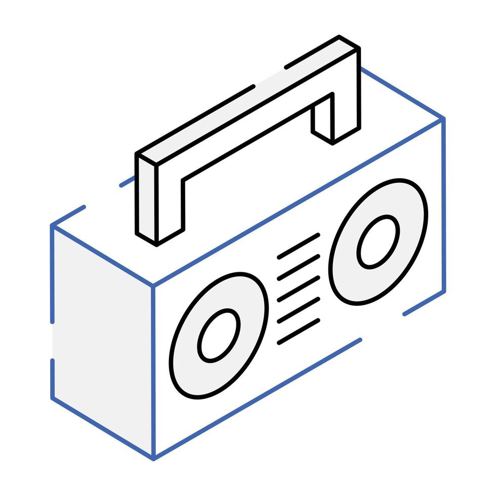 download premium isometrisch pictogram van stereo vector