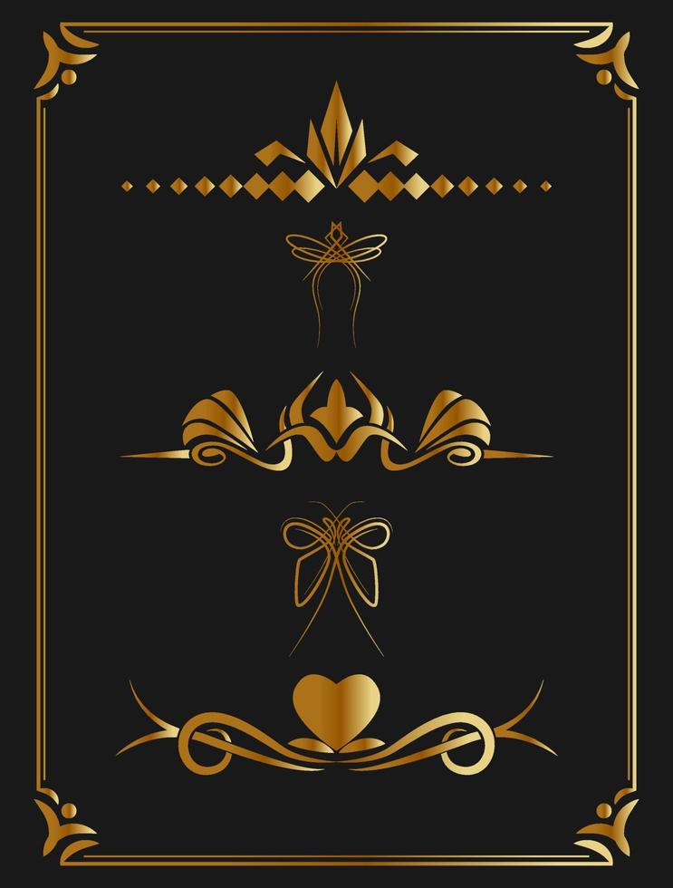ornament vector, naamplaatje, gouden decoratie vector