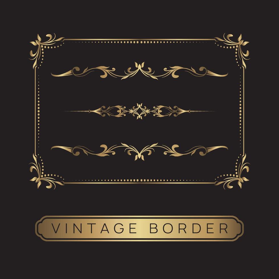 vintage rand, decoratief frame-ontwerp vector