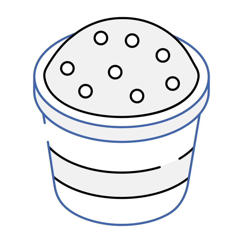 zandmandpictogram in isometrische overzichtsstijl vector