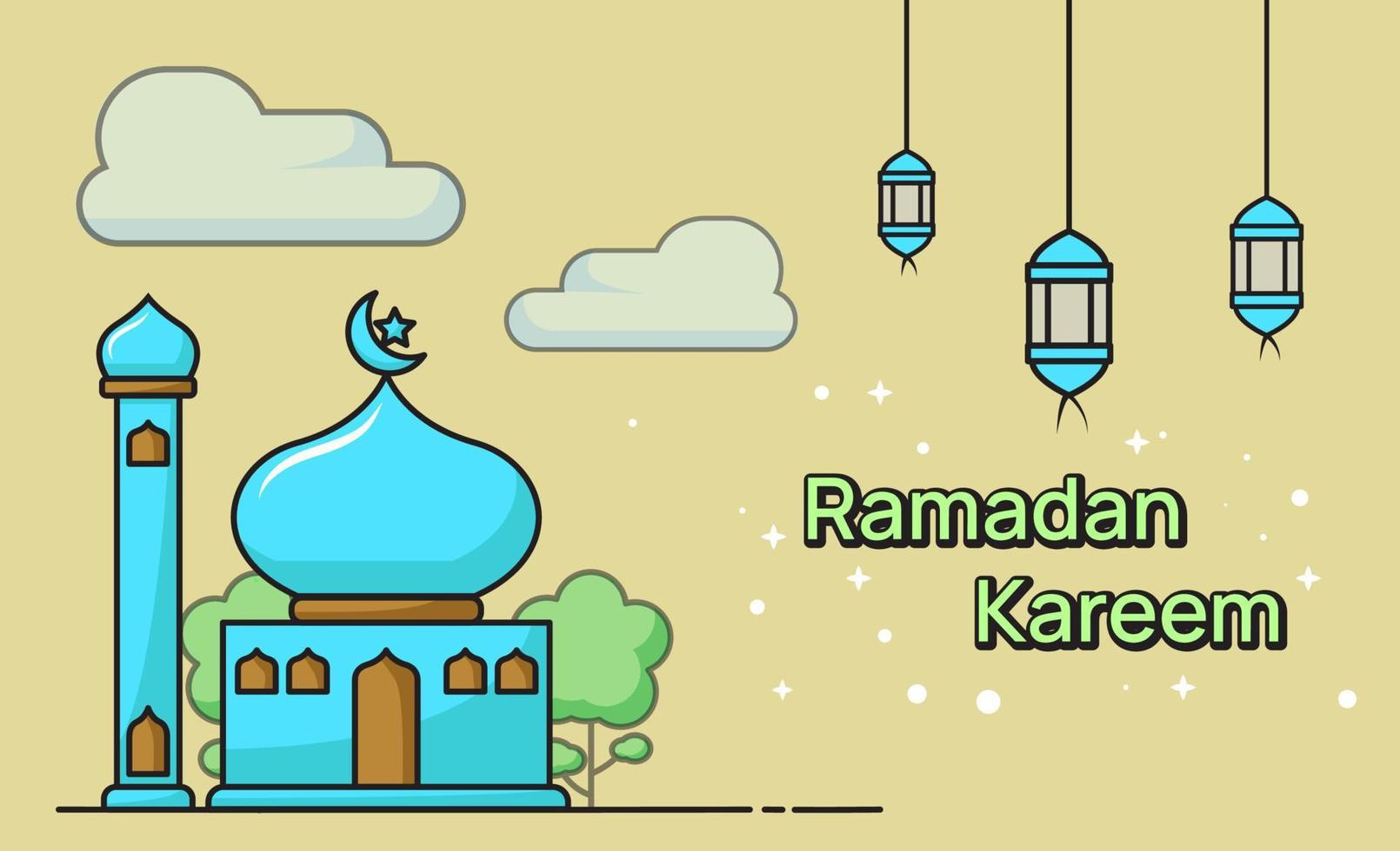 ramadan kareem tekenfilm vector