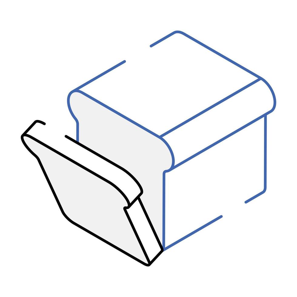 krijg je handen op brood isometrisch pictogram vector