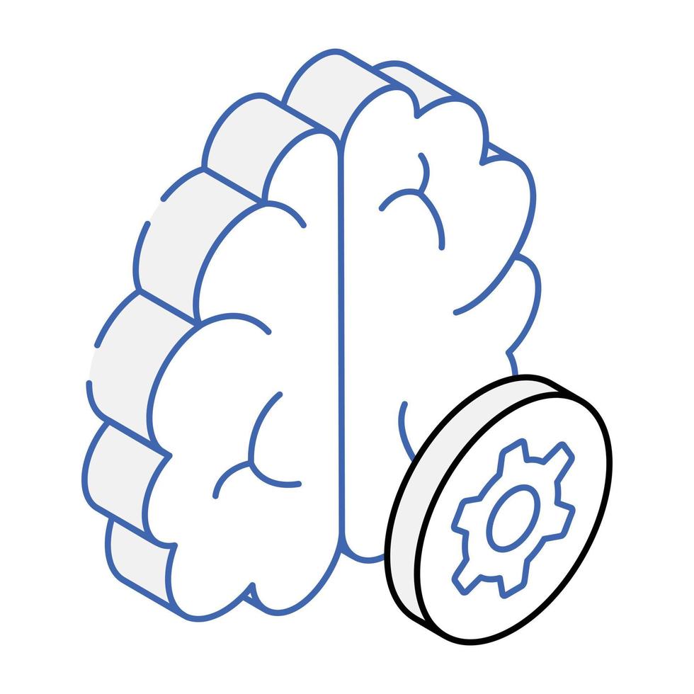 een icoon van mindset isometrisch ontwerp vector