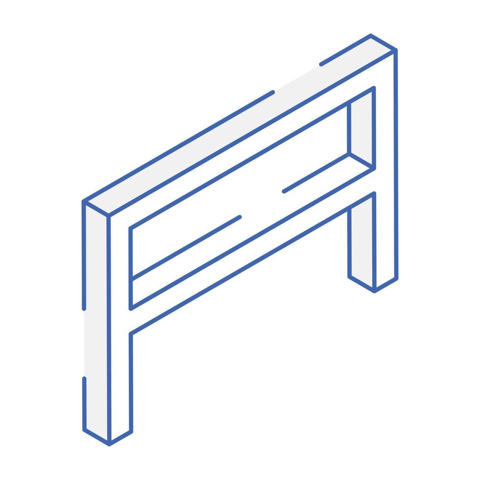 premium isometrisch pictogram van huisdierbarrière vector