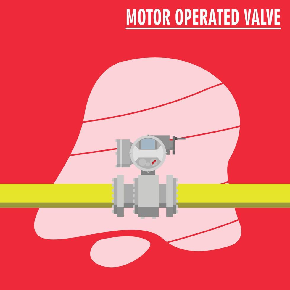 motor bediende klep vector