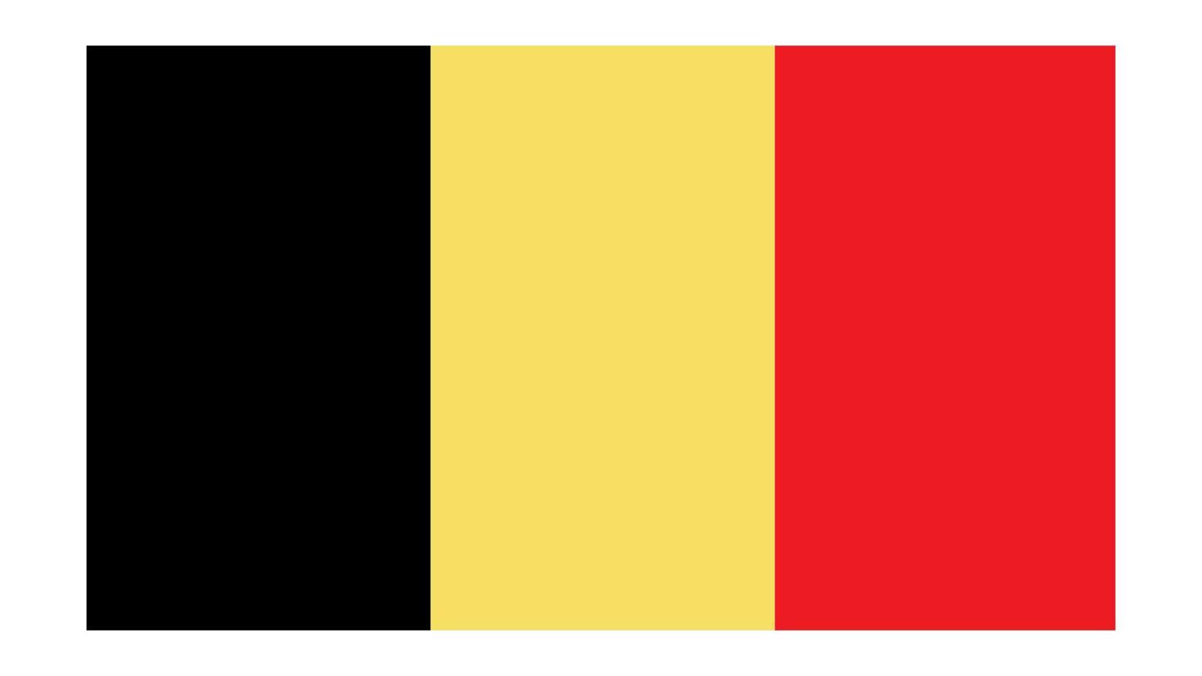 vlag van belgië. officiële verhoudingsdimensie en kleuren. vector illustratie