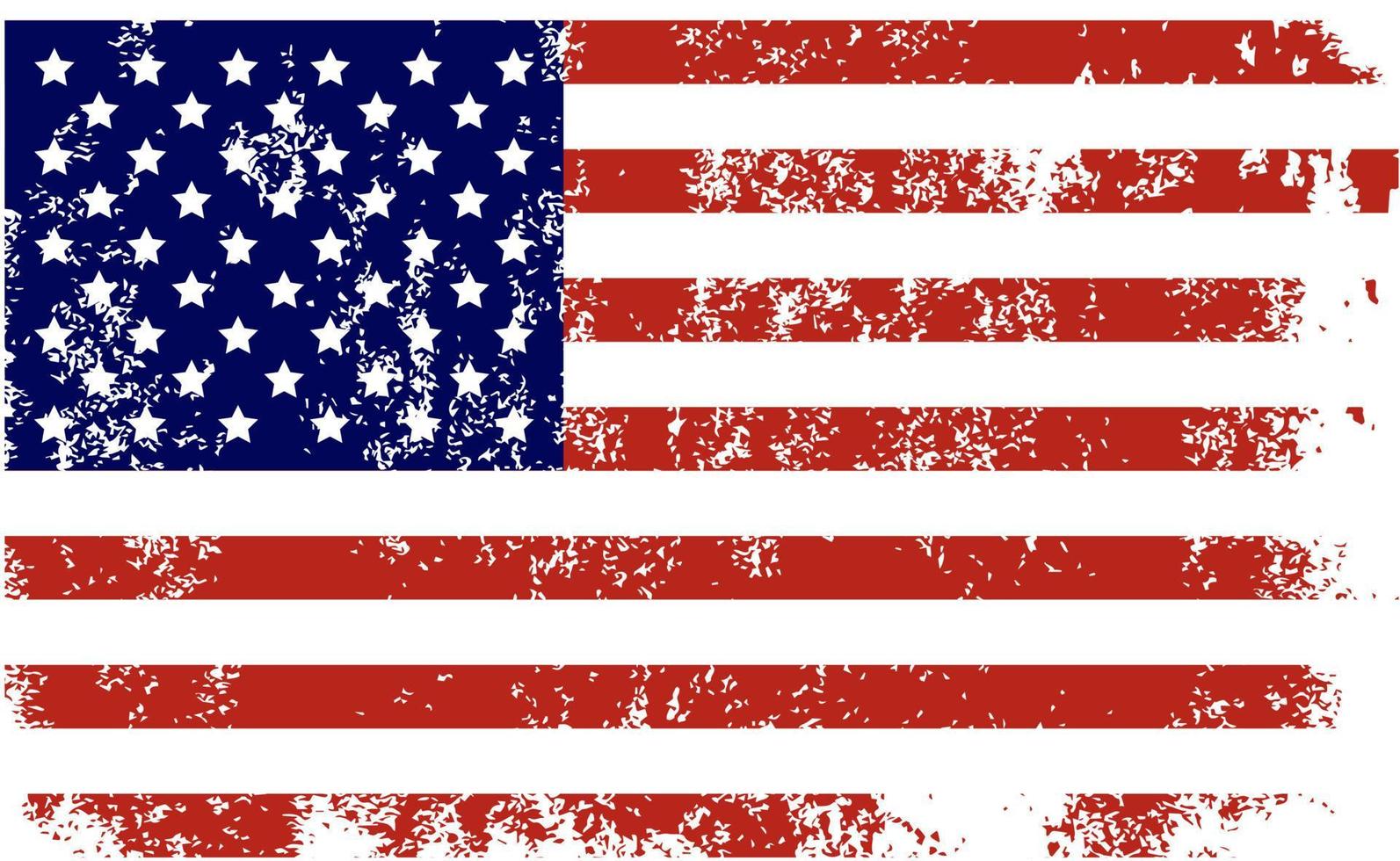 vlag van de verenigde staten van amerika. grunge, scratch en oude stijl vlag vectorillustratie vector
