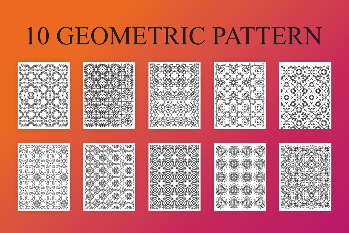 geometrische kleurpatroonpagina's vector