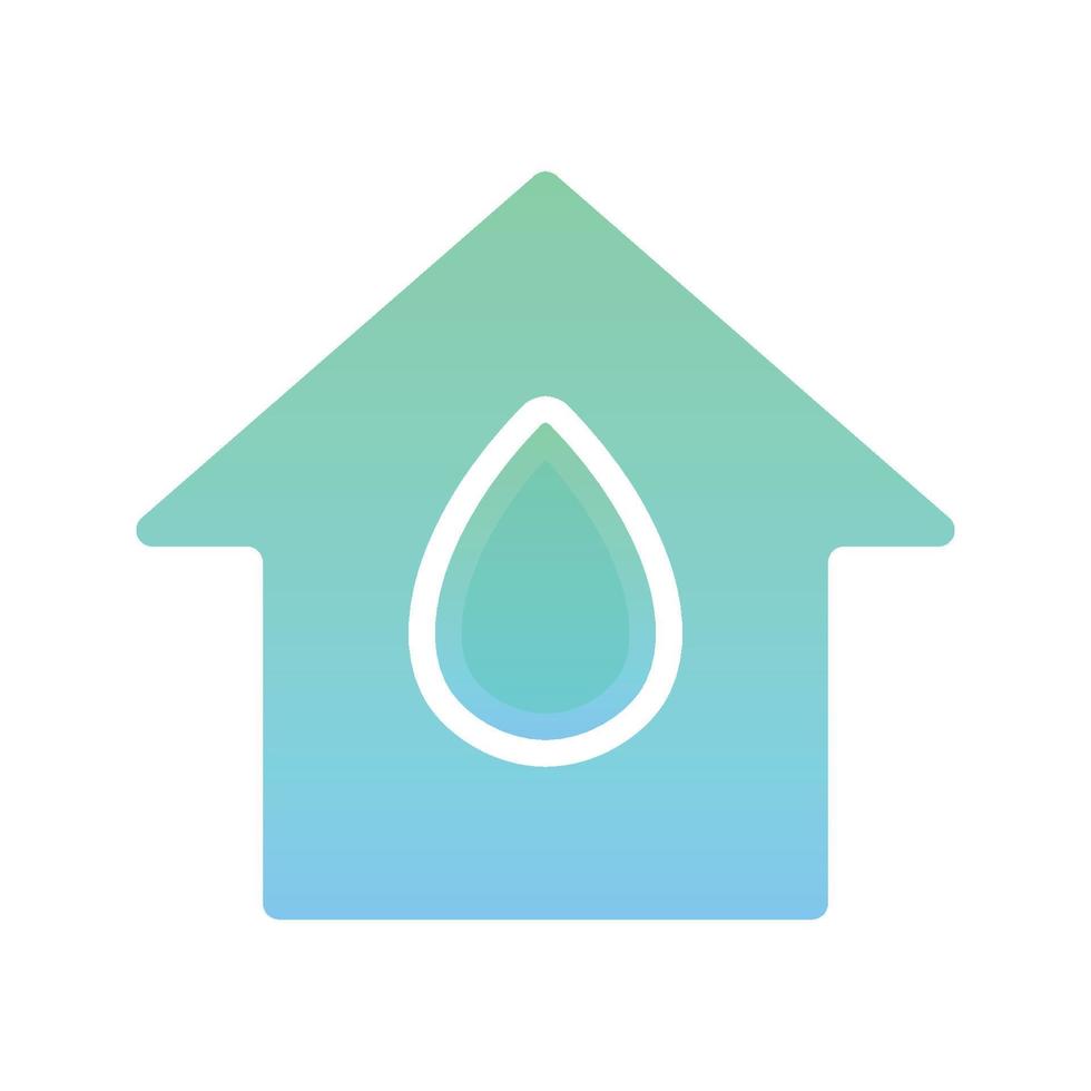 huis water gradiënt logo ontwerp sjabloon pictogram vector