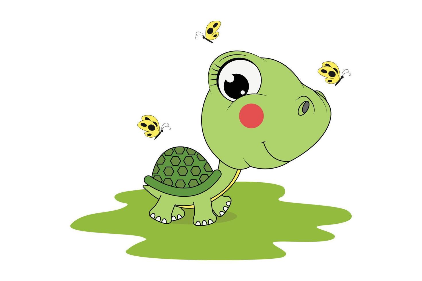 schattige schildpad dierlijke cartoon afbeelding vector