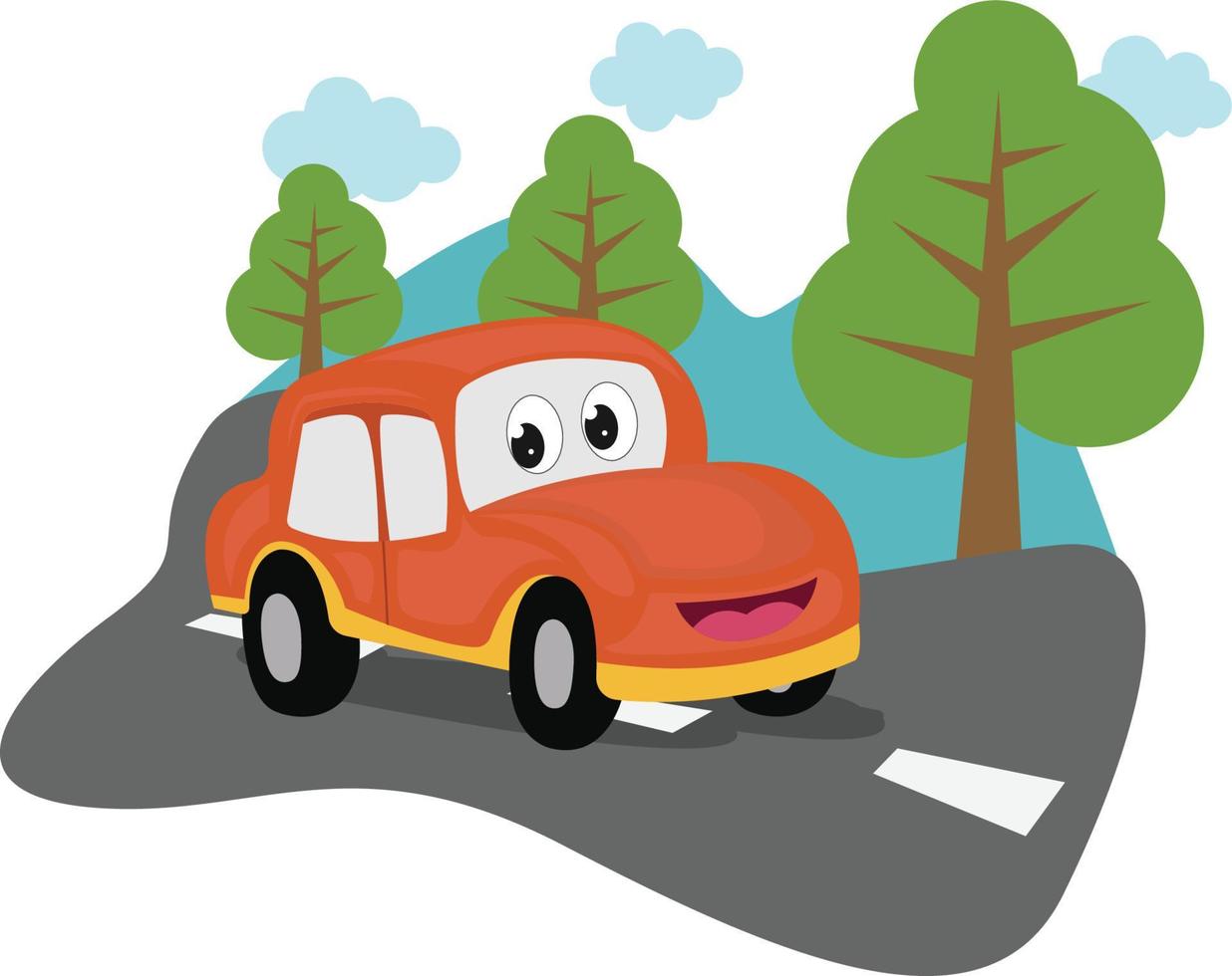 leuke auto cartoon afbeelding vector