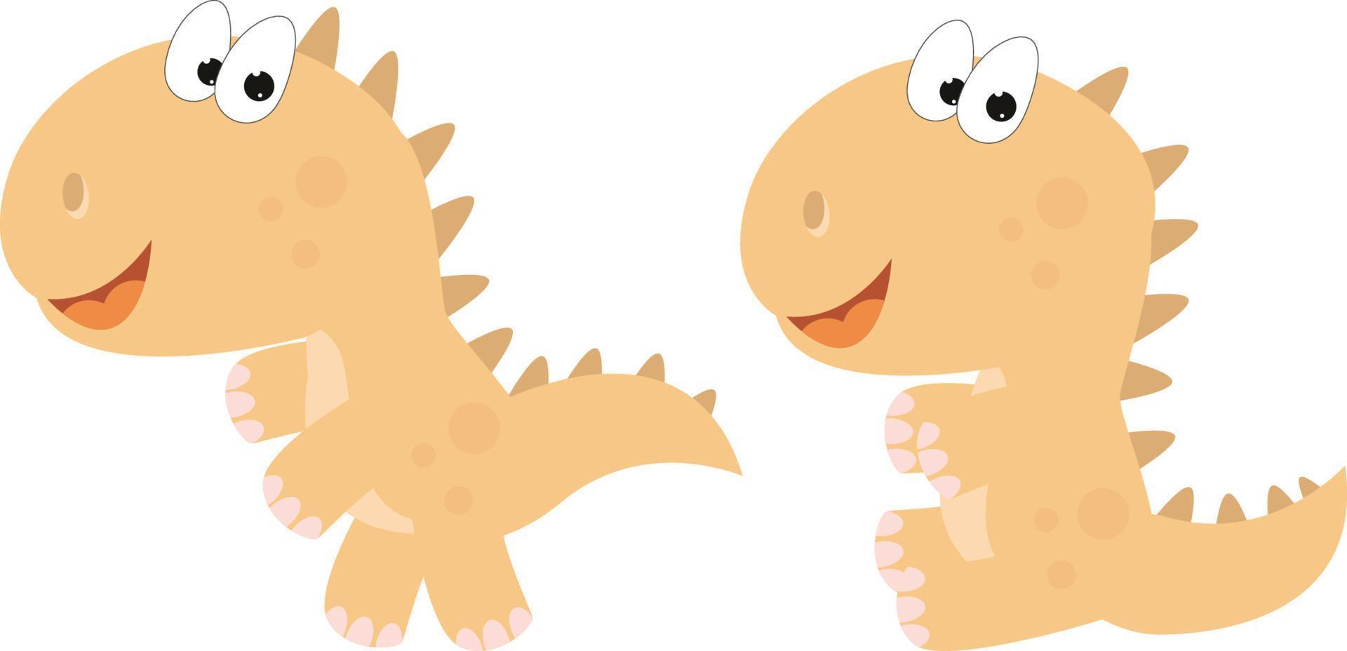 schattige dinosaurus dier cartoon afbeelding vector