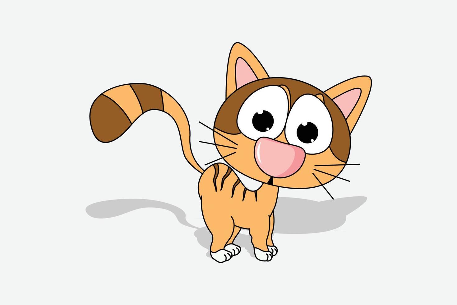 schattige kat dier cartoon afbeelding vector