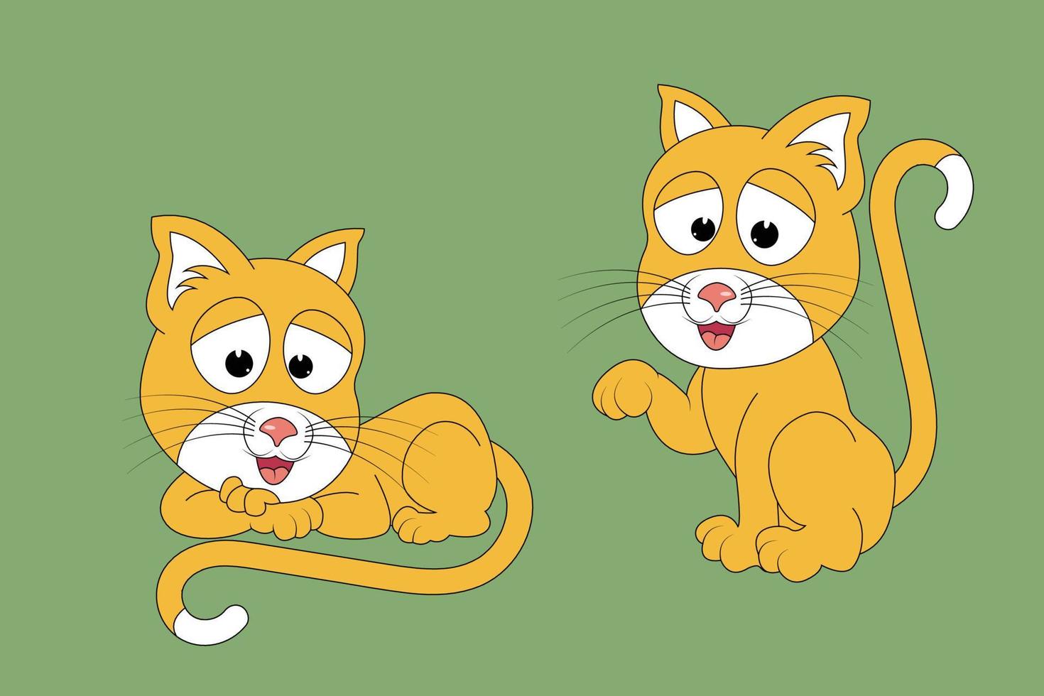 schattige kat dier cartoon afbeelding vector