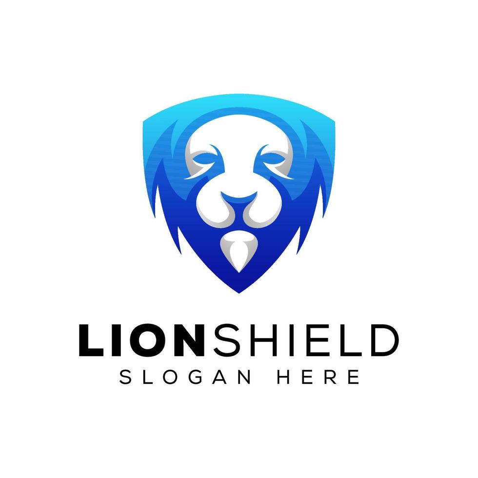 moderne leeuwenschild logo ontwerp vector sjabloon