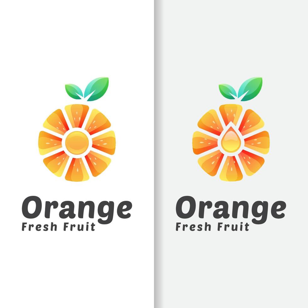 moderne fruit oranje logo ontwerp vector sjabloon