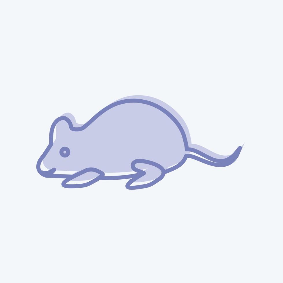 pictogram muis. geschikt voor dier symbool. tweekleurige stijl. eenvoudig ontwerp bewerkbaar. ontwerp sjabloon vector. eenvoudige symboolillustratie vector