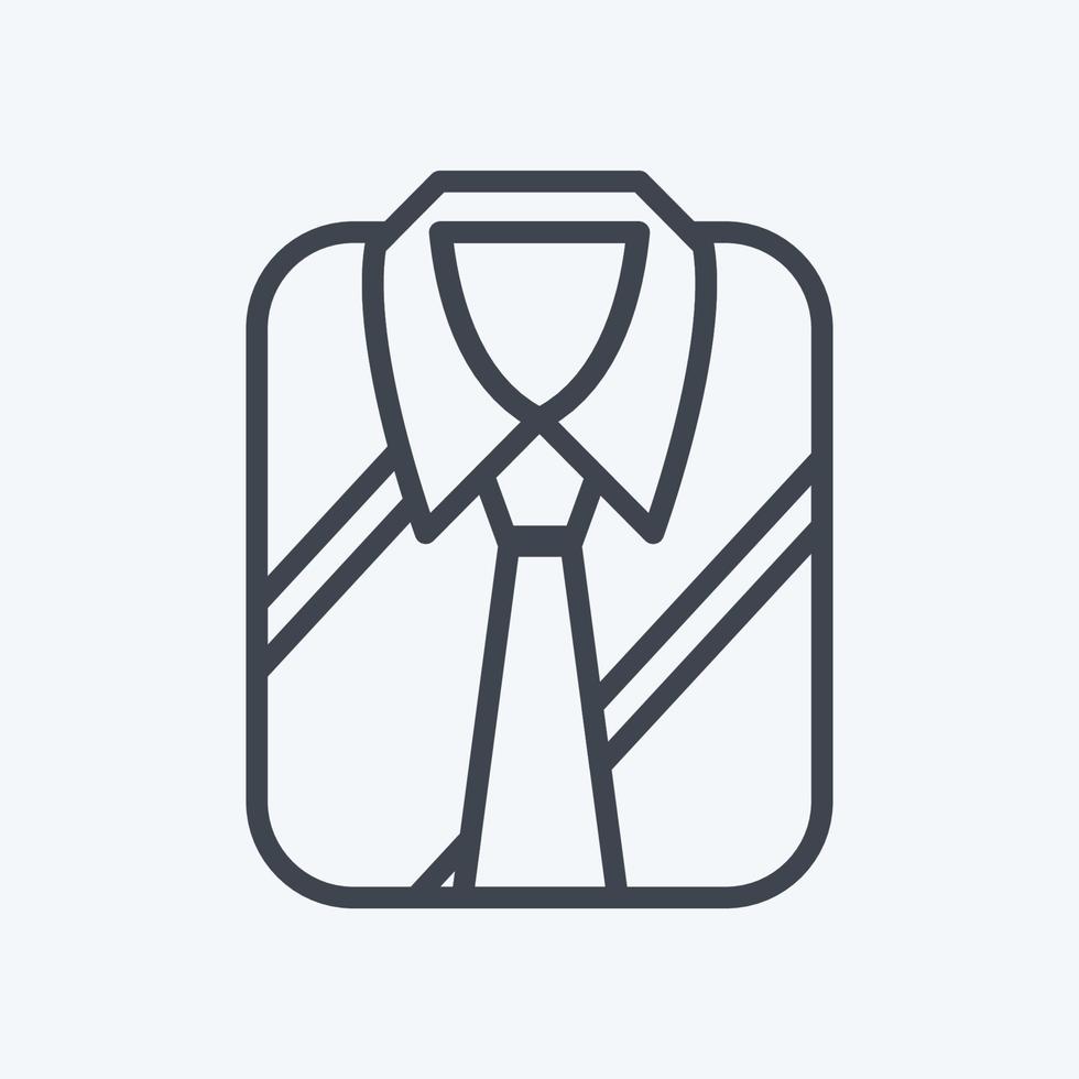pictogram formeel overhemd. geschikt voor mannen accessoires symbool. lijn stijl. eenvoudig ontwerp bewerkbaar. ontwerp sjabloon vector. eenvoudige symboolillustratie vector